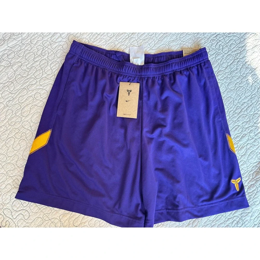 Nike Kobe Bryant Boys Dri-FIT Basketball Shorts Purple Size XL